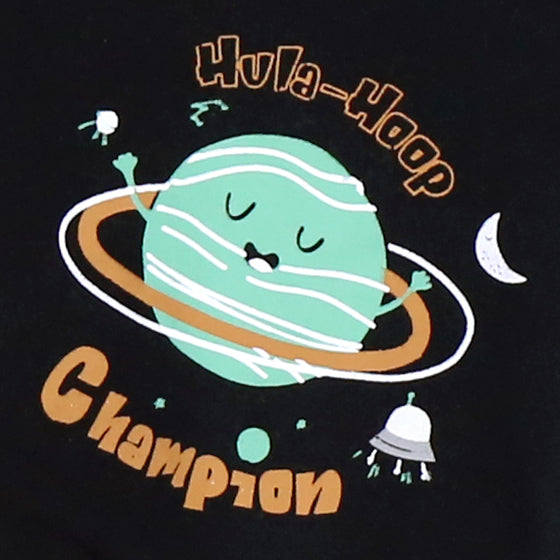Hula Hoop Off To Moon Round Neck Sweatshirt