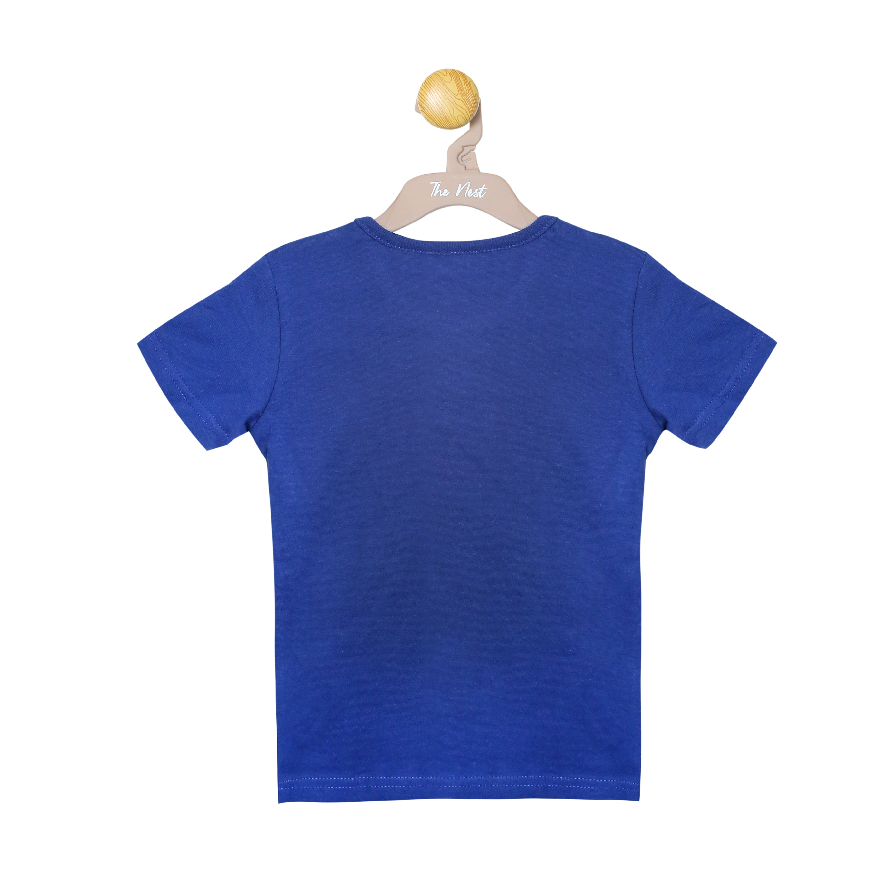 Girls' Baba and Mama Navy and Grey Urdu Scribble and Animation "BABA KI JAAN" Print T-Shirt & Pajama Set