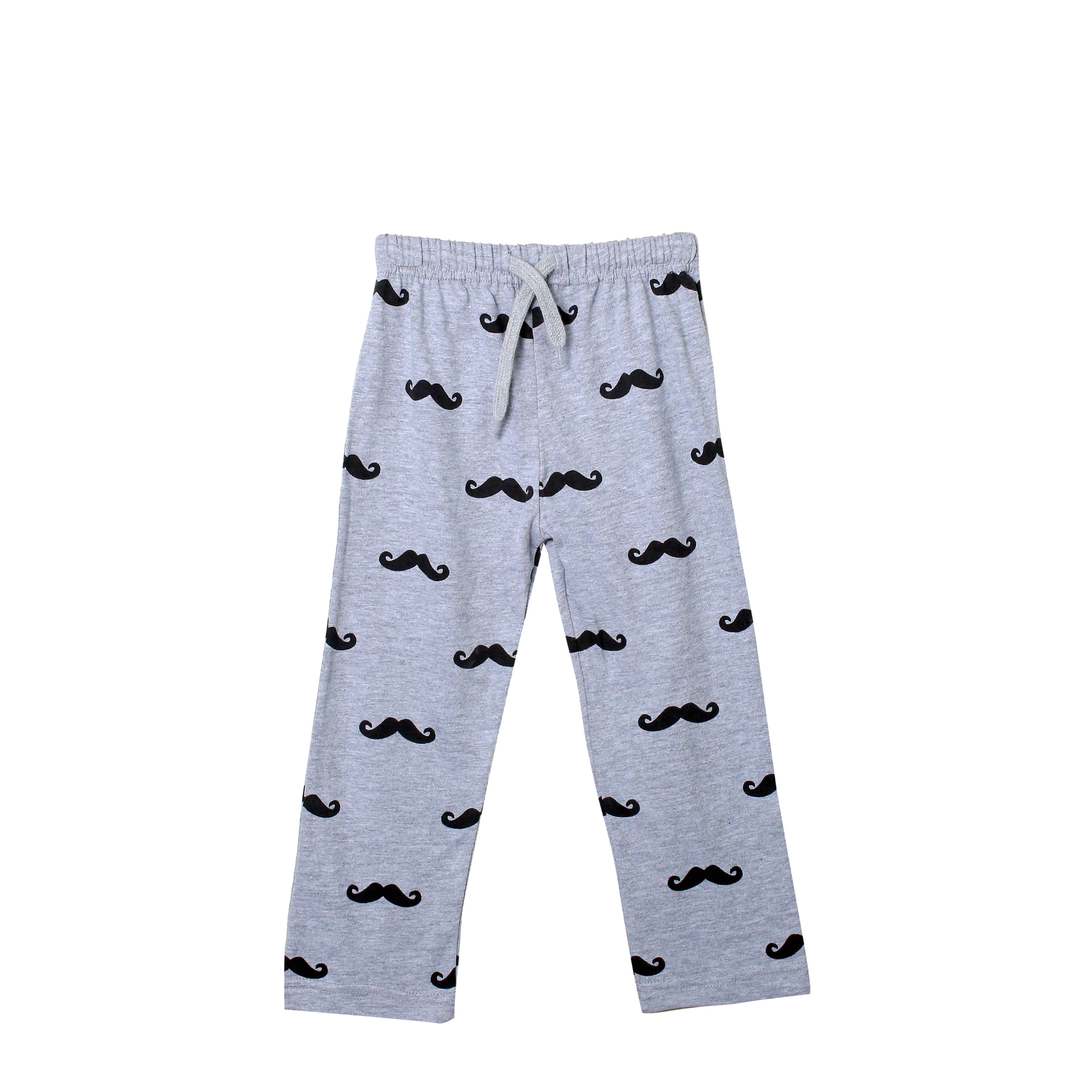 Boys' Mera T-Shirt Meri Marzi (Mama Ki) Light Blue and Grey Mustache Print T-Shirt & Trouser Set