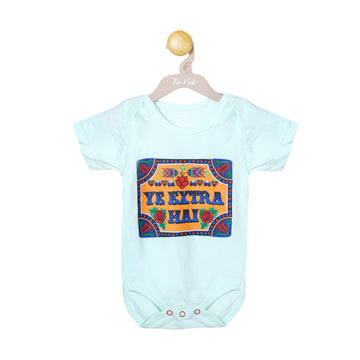 Baby's Hum Do Light Mint and Pastel Sea Green Truck Art Print Short Sleeve Bodysuit