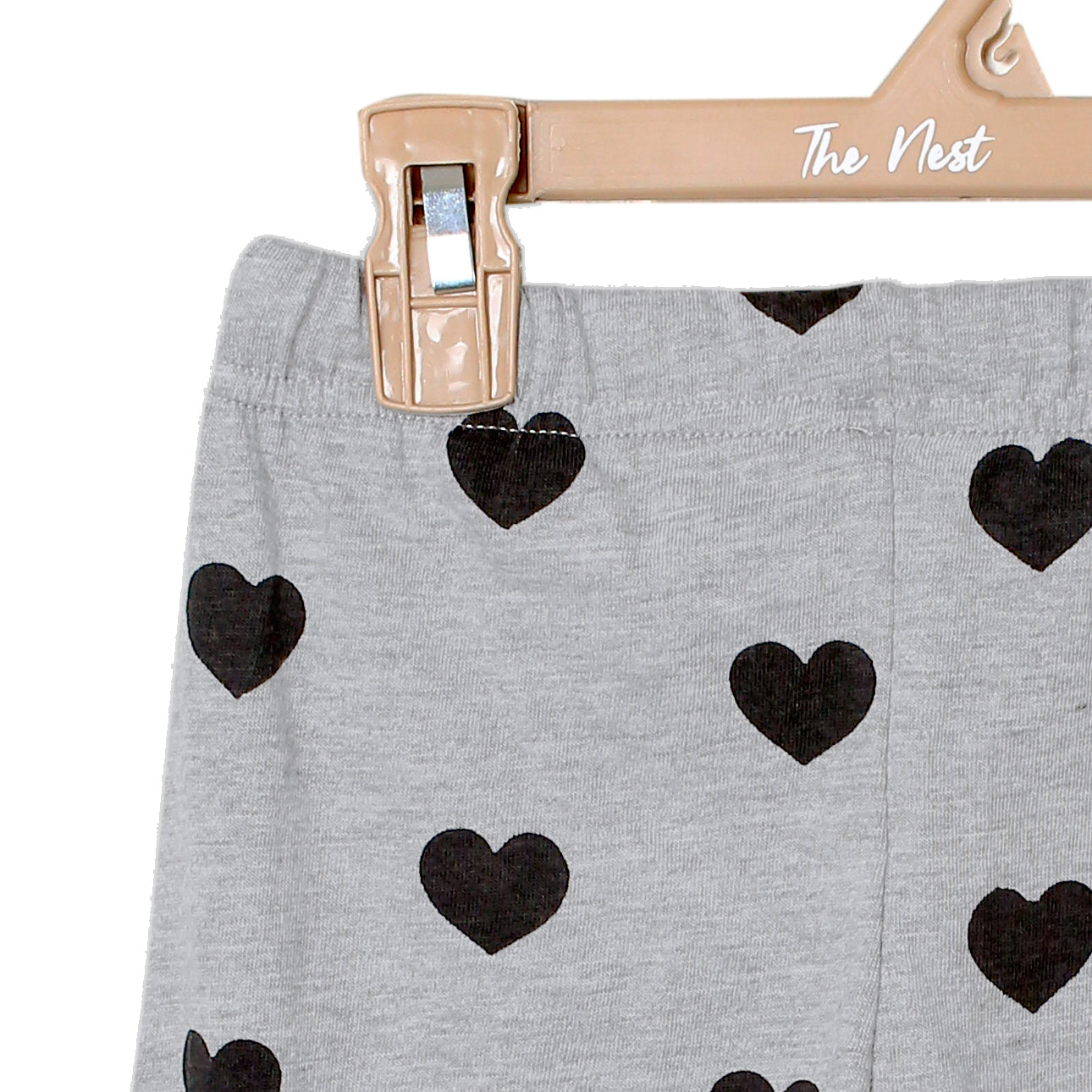 Girls' Mera T-Shirt Meri Marzi (Mama Ki) Light Blue and Grey Heart Print T-Shirt & Trouser Set