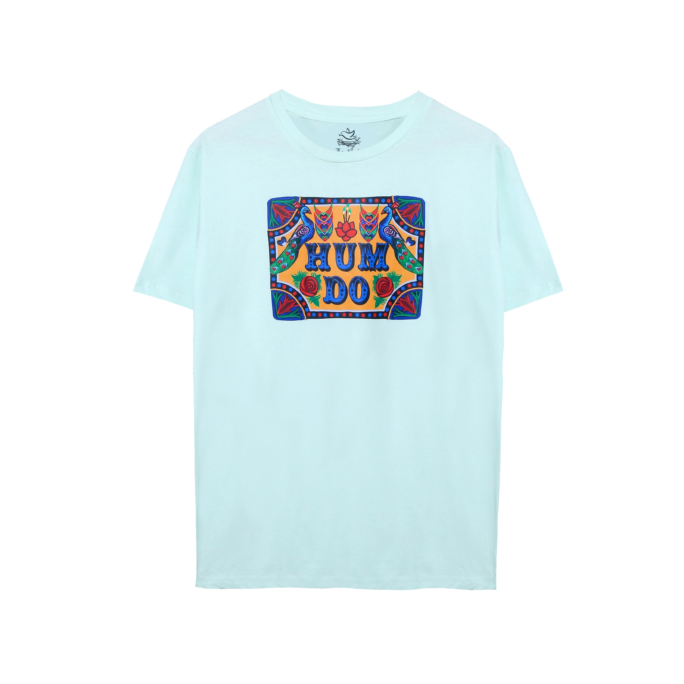 Women's Hum Do Light Mint and Pastel Sea Green Truck Art Print T-Shirt & Pajama Set