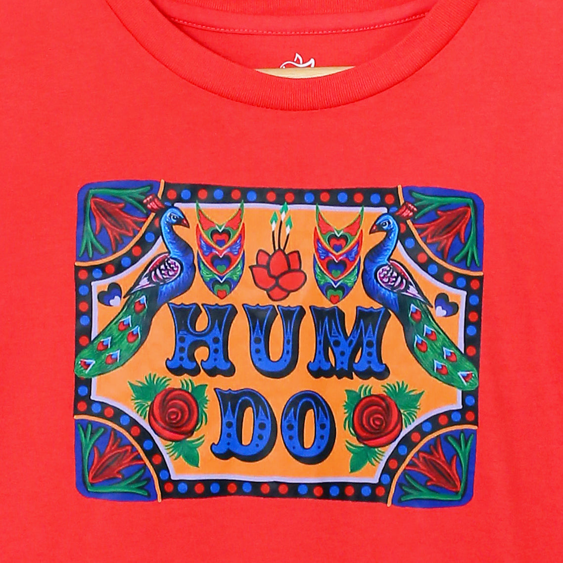 Men's Hum Do Red and Navy Truck Art Print T-Shirt & Trouser Set