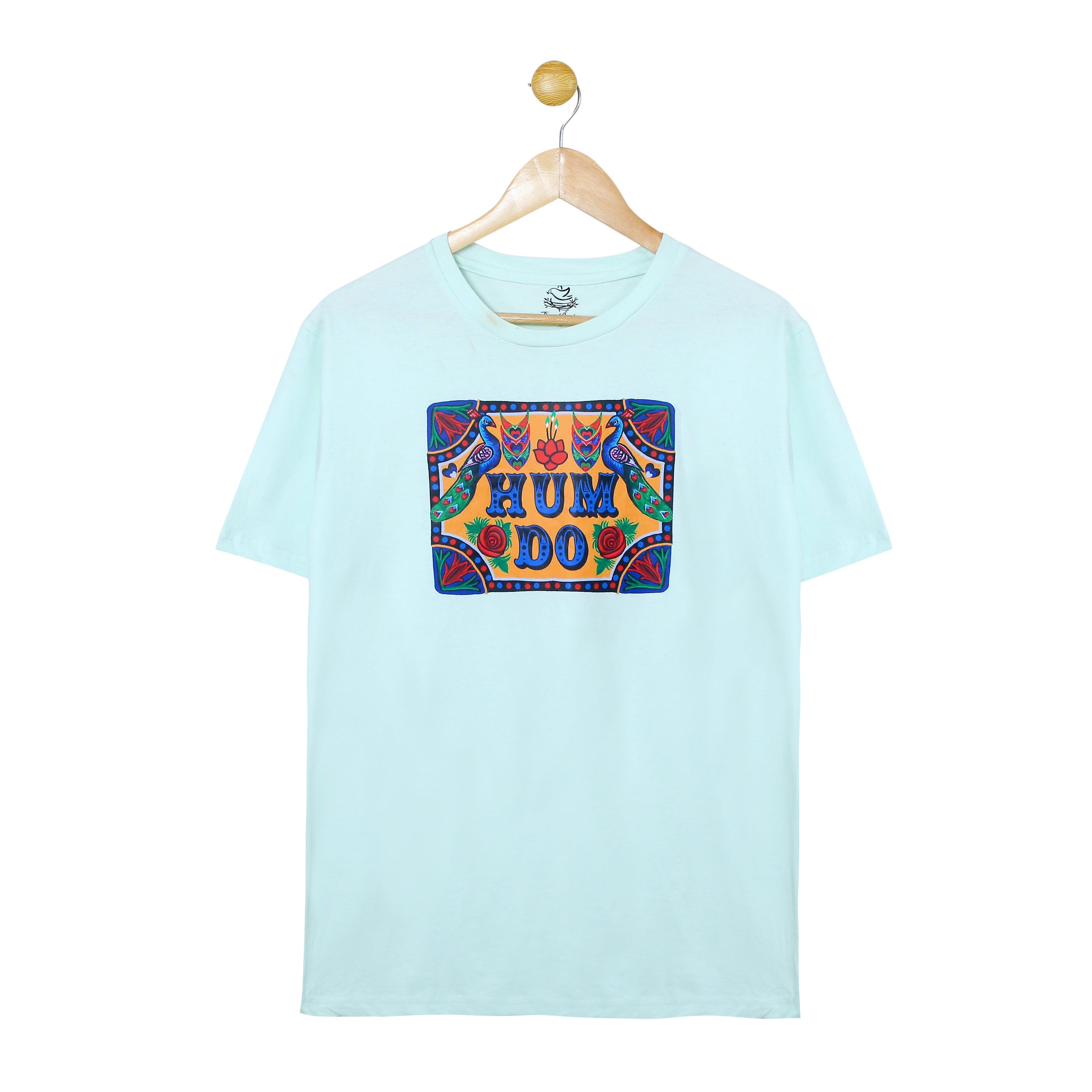 Men's Hum Do Light Mint and Pastel Sea Green Truck Art Print T-Shirt & Trouser Set