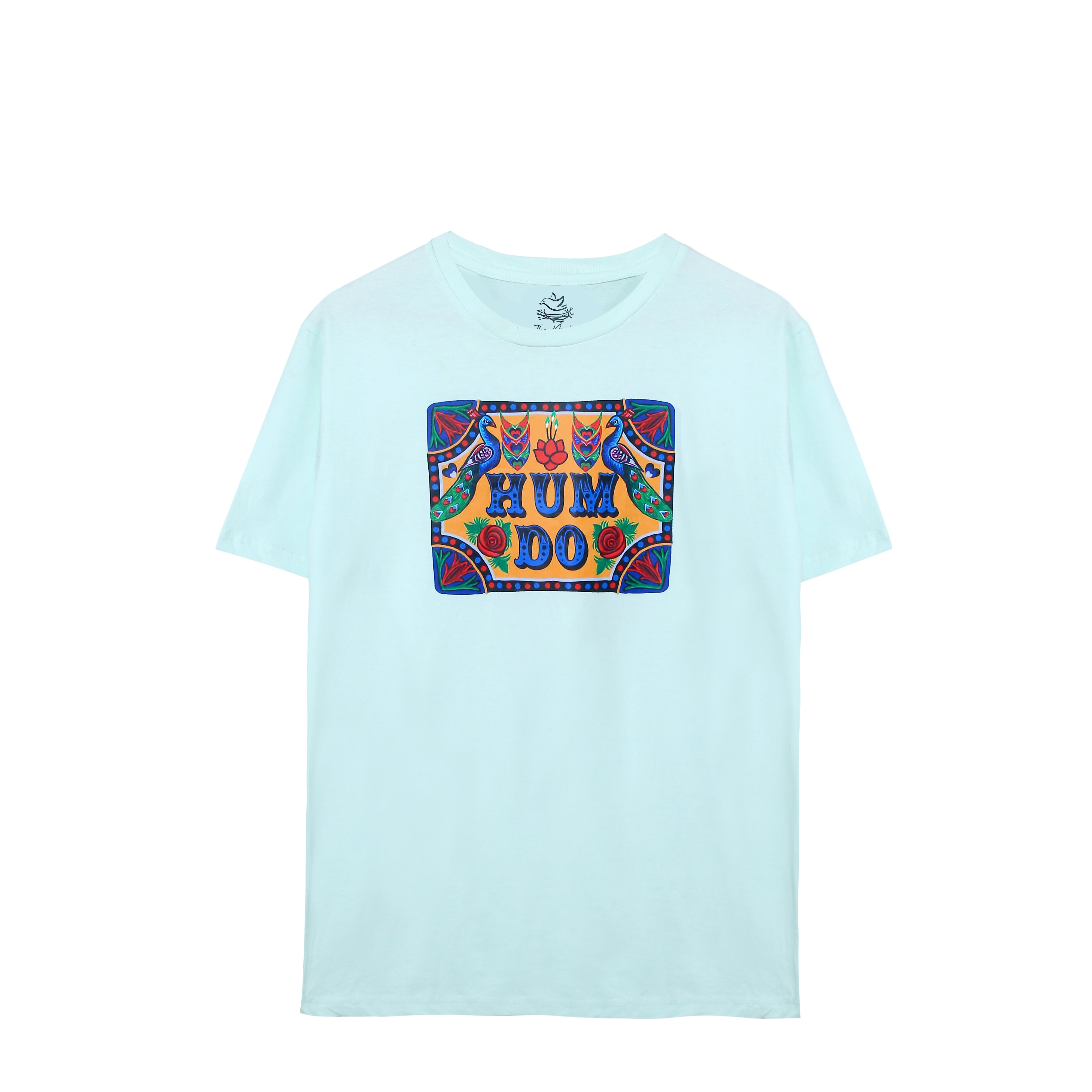Men's Hum Do Light Mint and Pastel Sea Green Truck Art Print T-Shirt & Trouser Set