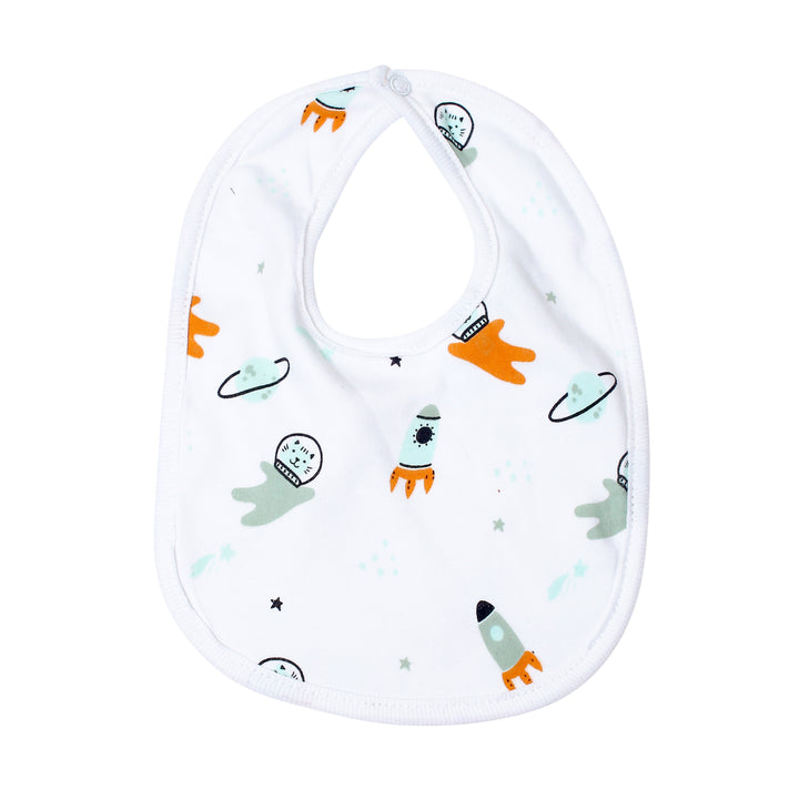 Off to the moon bib