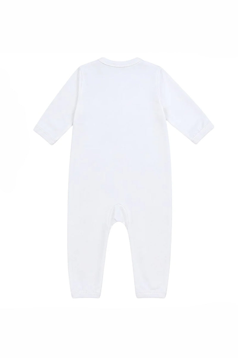 White Playtime Baby Sleepsuit