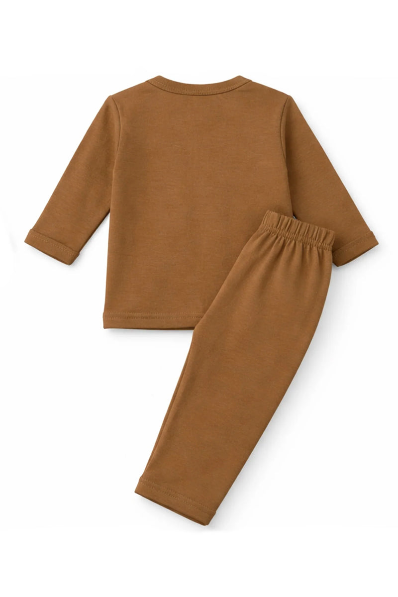 Jabla + Pajama: Premium Cotton-Blend "Lets Play" Caramel Casual Essentials