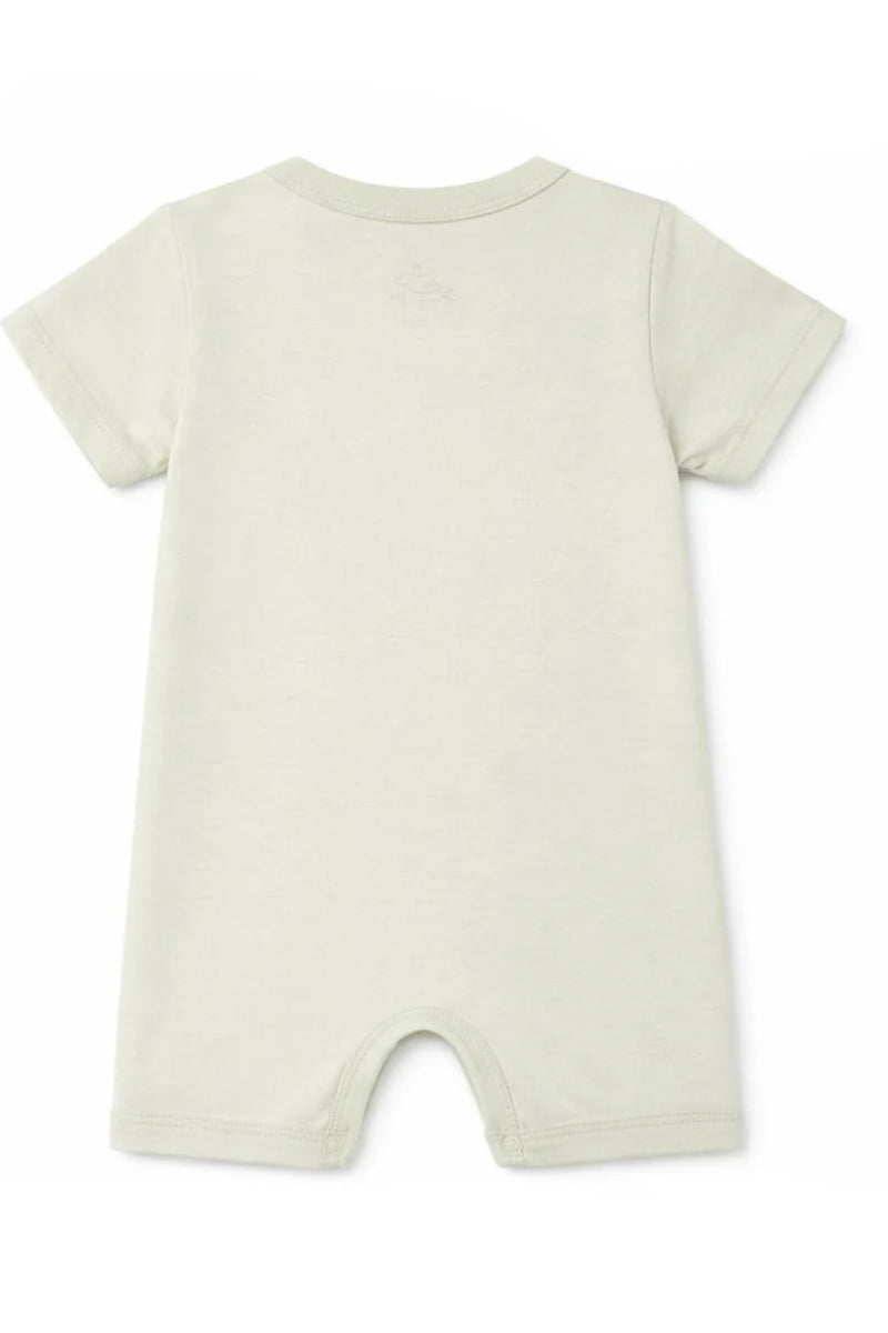 Short-Sleeve Full Length BodySuit (Romper): Premium Cotton Off-White "Little Princess" Graphic Casual Essentials and Active Playwear