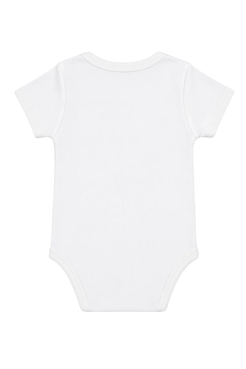 Short-Sleeve Bodysuit: Premium Cotton-Blend "Little Princess" White Daily Casual Wear