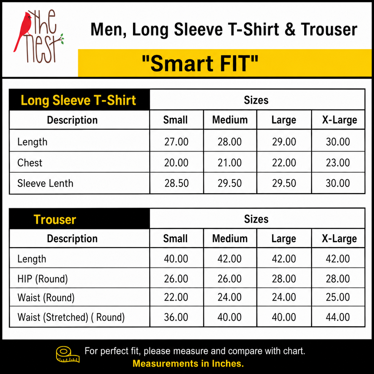 Men's Red and Navy Check Print Longsleeve & Trouser Set