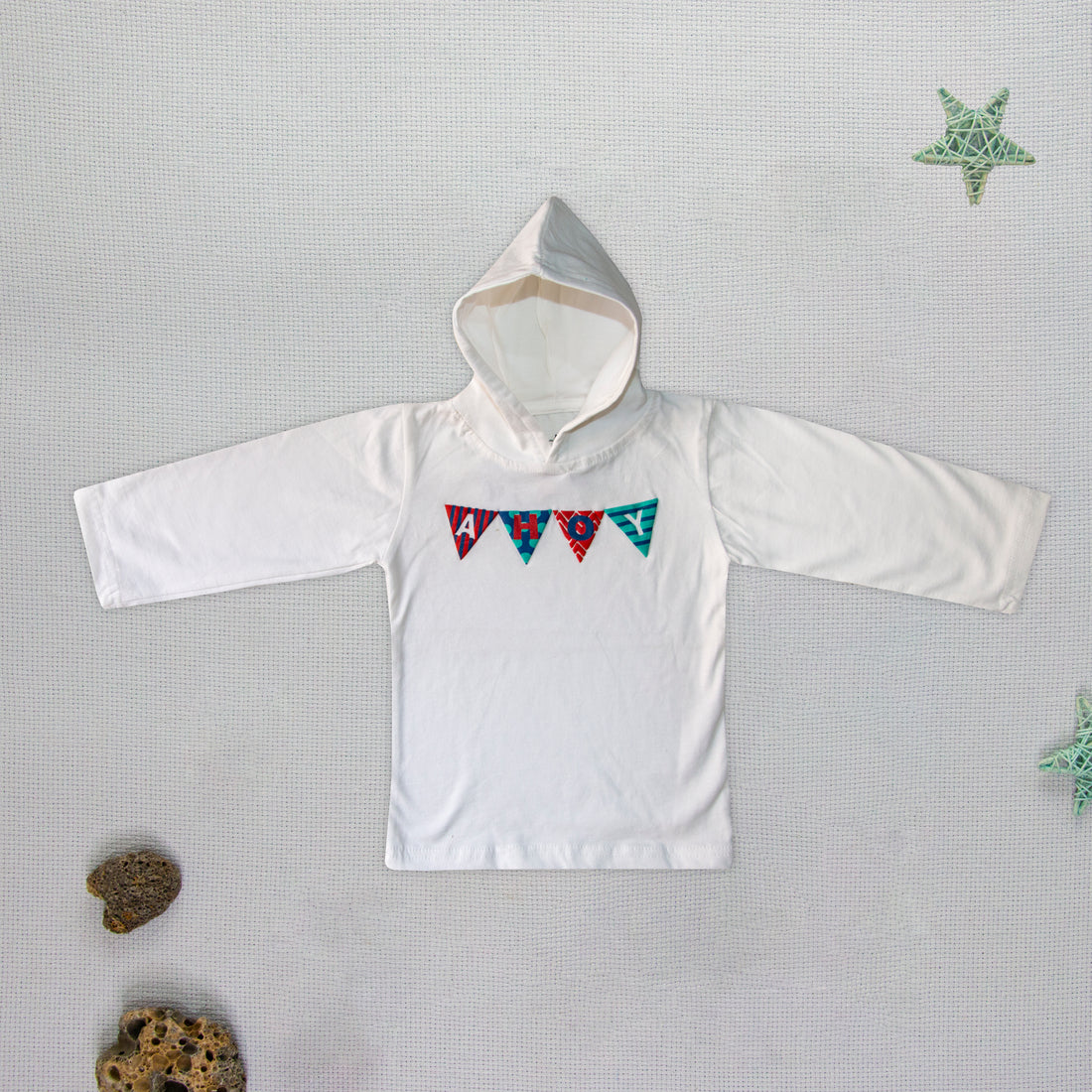 Long Sleeve T-Shirt With Hood(White) Nautica