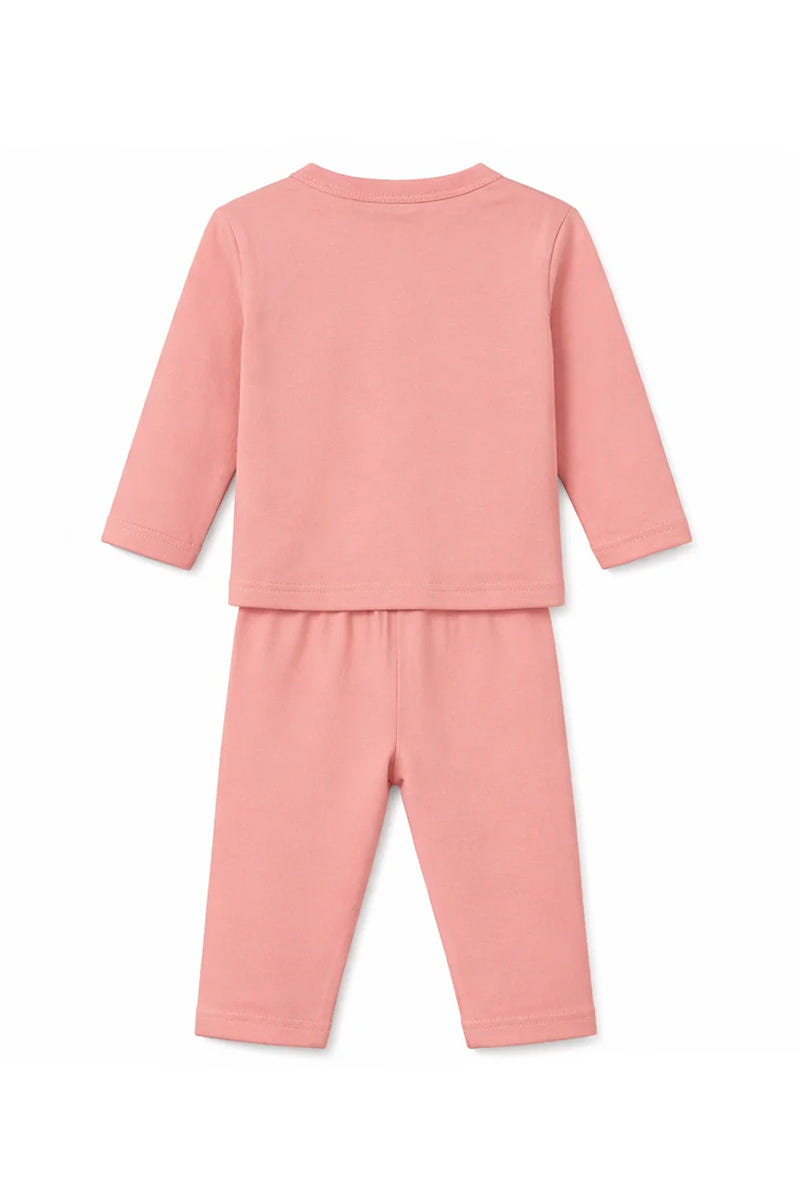 Jabla Pajama Set Peach Pink Soft Button Front