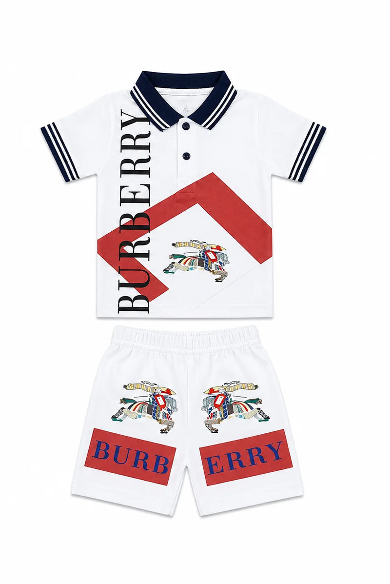 Polo T-Shirt & Short Set: Premium Cotton White Casual Essentials