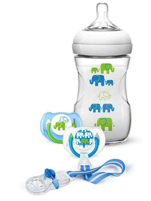 Philips Avent Natural 260ML Elephant Design Gift Set (SCD627/13)