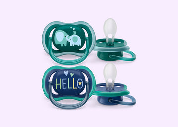 Soother Air 18M+ (SCF349/18) Boy Elep/Hello PK2