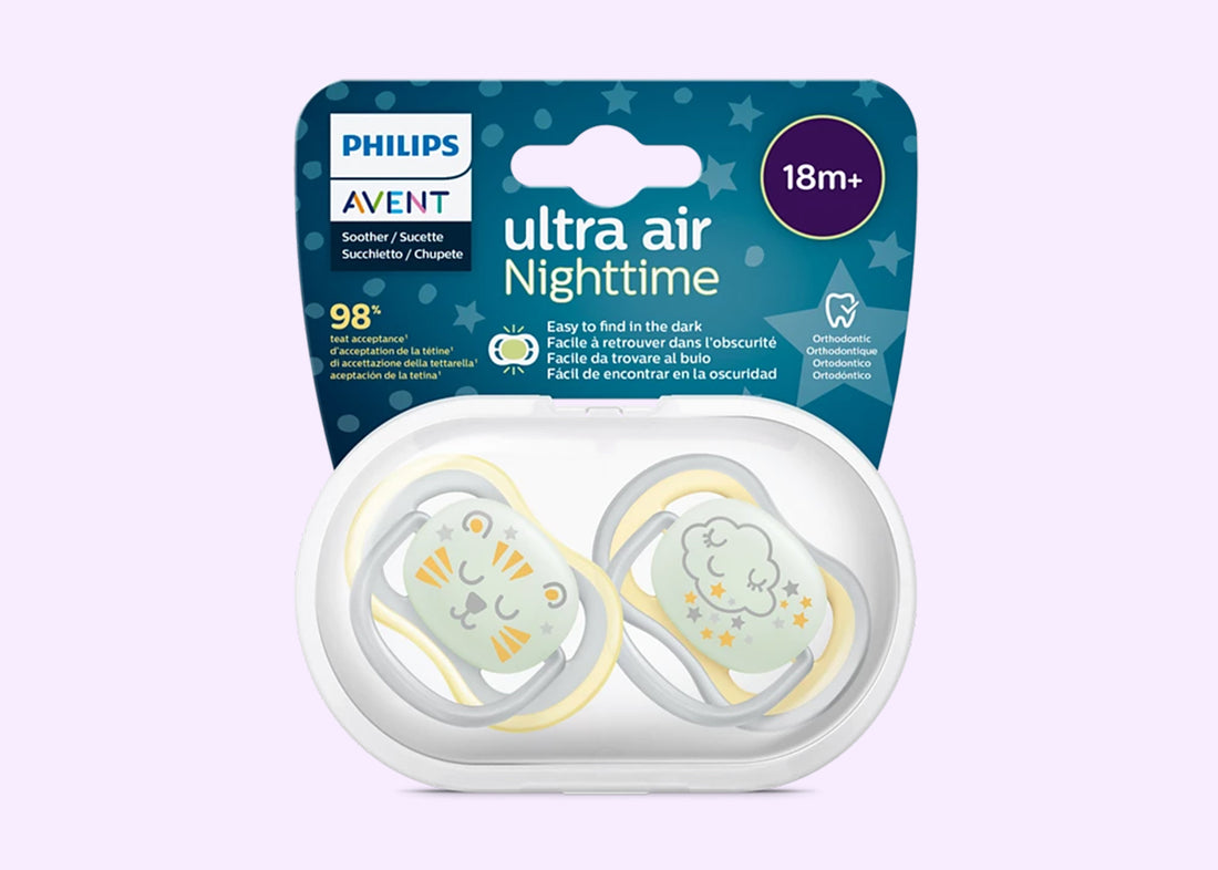 Soother Air Nighttime 18M+ (SCF376/01) Star/Tiger PK2