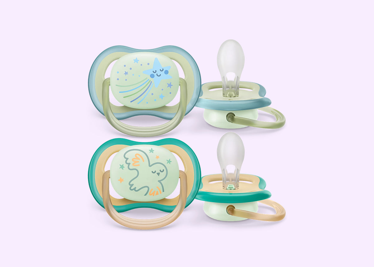 Soother Air Nighttime 0-6M PK2 (SCF376/18) Star/Owl