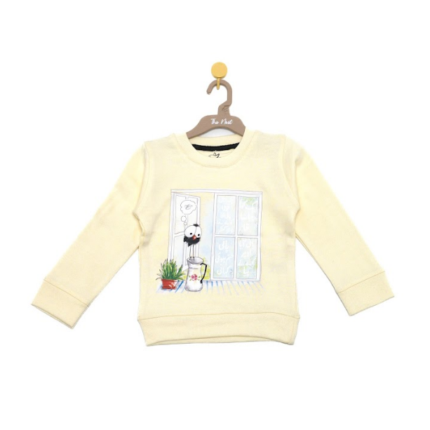 Ek Kawwa Piyasa Round Neck Sweatshirt - Cream