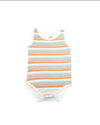 Generic Sleeve Less Body Suit Stripe Print