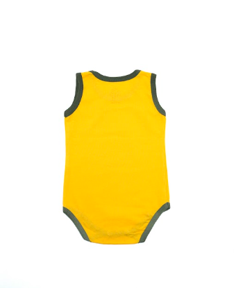 Generic Sleeve Less Body Suit Yellow, Solid