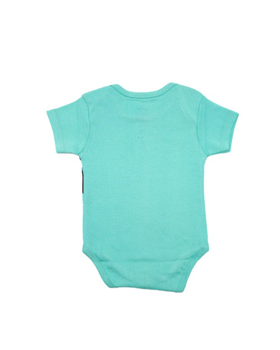 Ghousla Short Sleeve BodySuit in Aqua