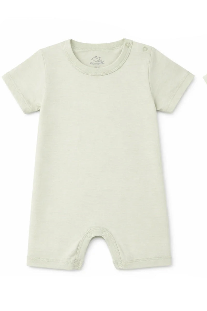 Short Sleeve Romper Green Lily Soft