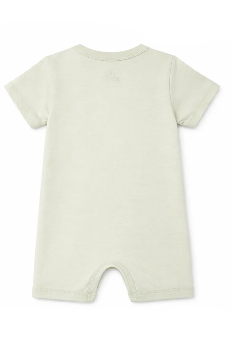 Short Sleeve Romper Green Lily Soft