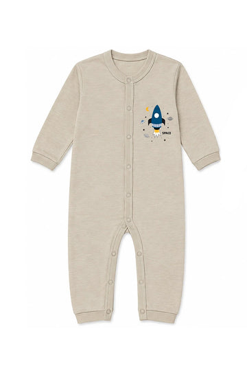 Rocket Oatmeal Baby Sleepsuit
