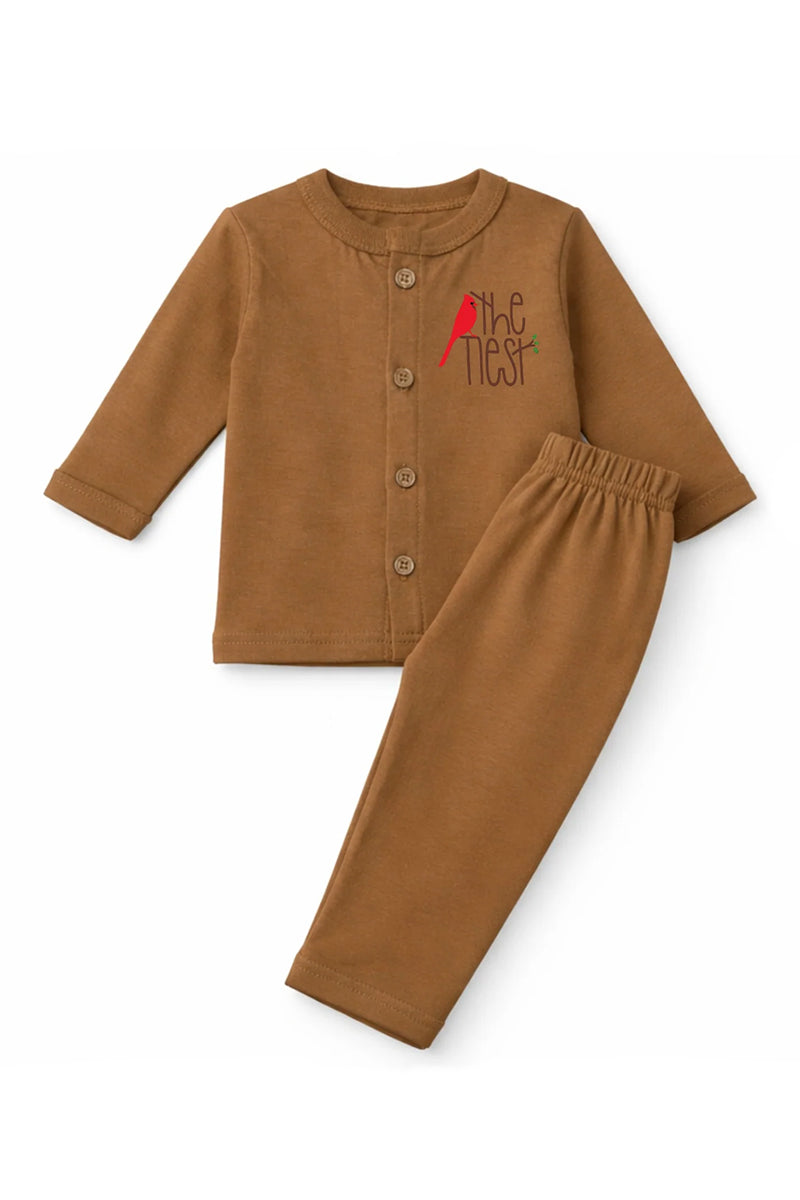 Jabla + Pajama: Premium Cotton-Blend "The Nest" Caramel Casual Essentials