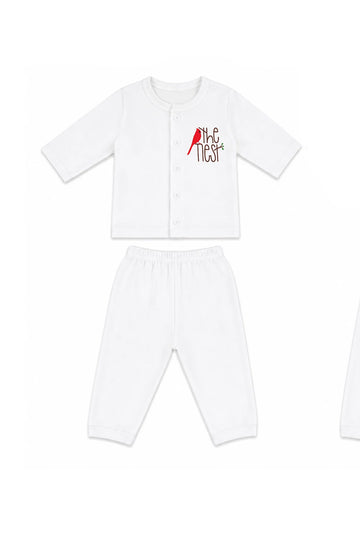 Jabla + Pajama: Premium Cotton-Blend "The Nest" White Casual Essentials