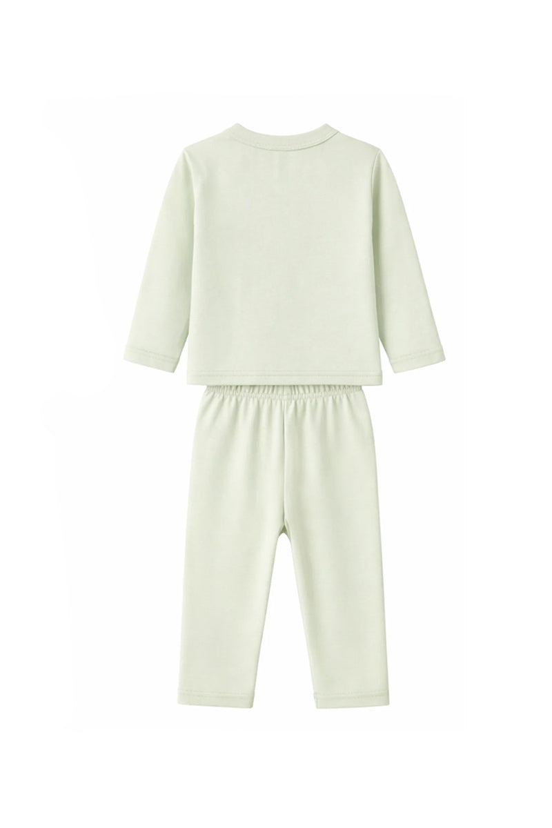 Jabla + Pajama: Premium Cotton-Blend "Time To Fly" Mint Green Casual Essentials