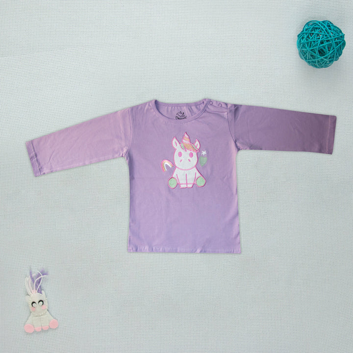 Long Sleeve T-Shirt(Embroidery) Unicorn