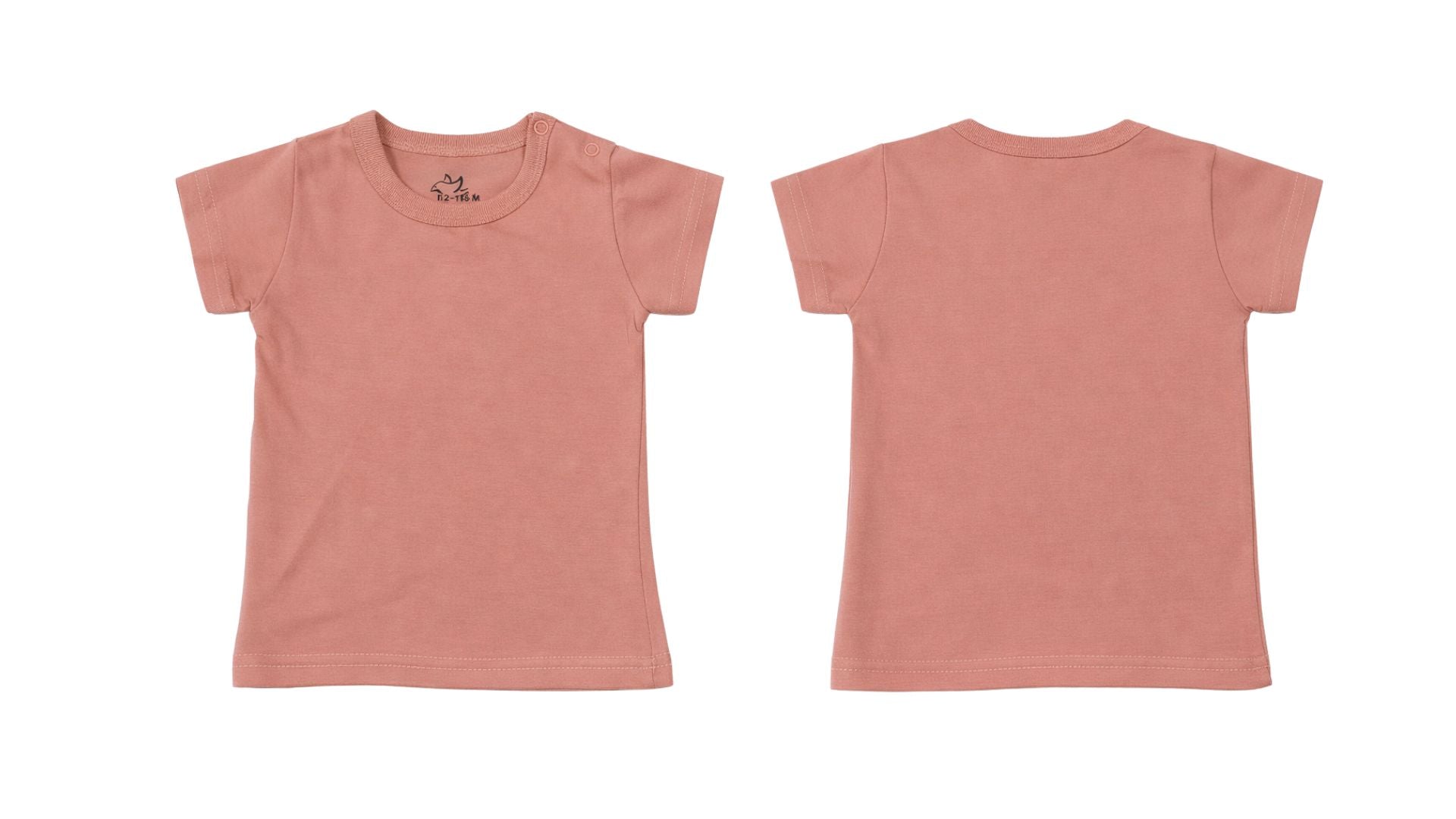 Short Sleeve T-Shirt: Premium Cotton Dusty Rose Solid Design Casual Essentials and Active Playwear