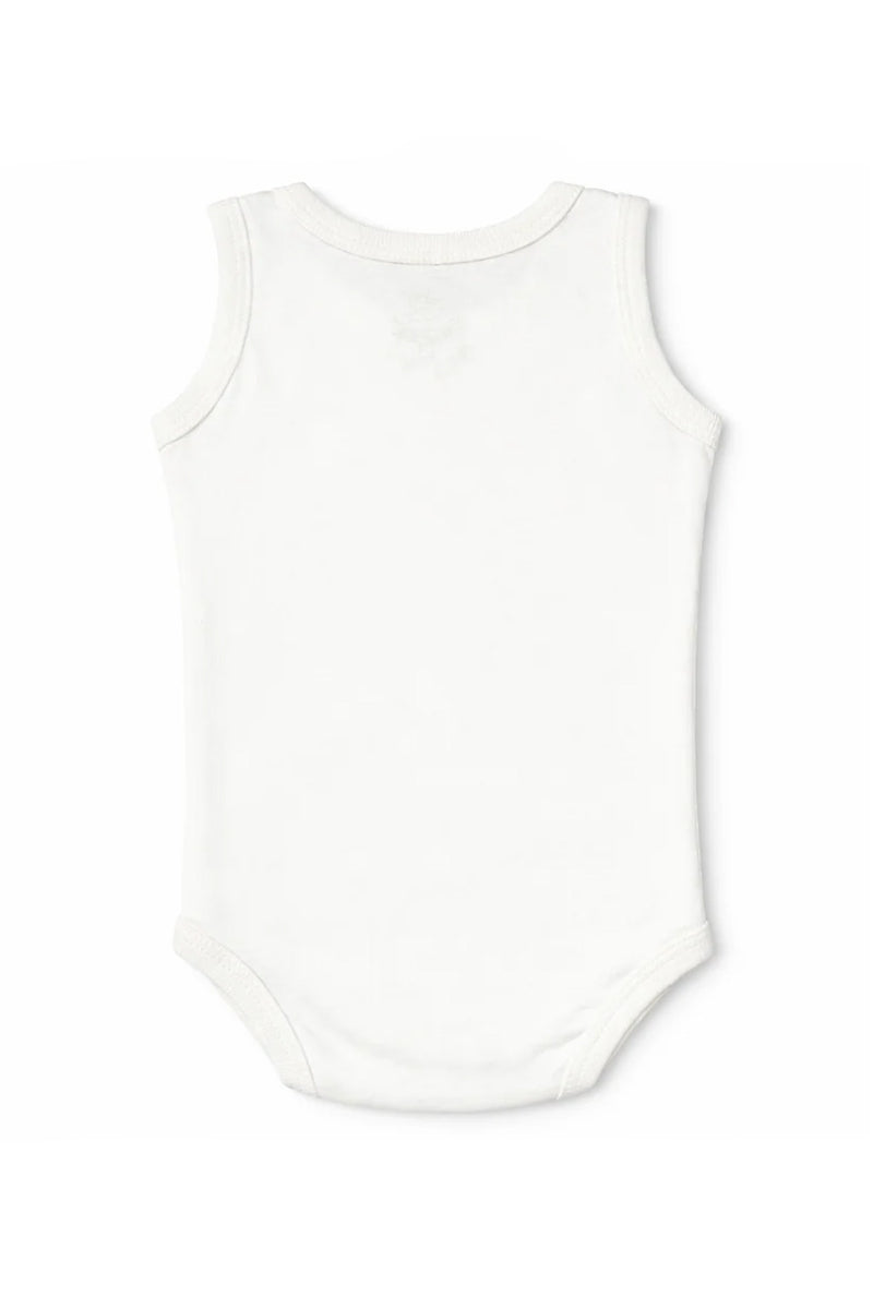 Sleeveless Bodysuit White Lets Go Print
