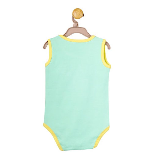 Bunny & Bear's friendship tale bodysuit in Cyan