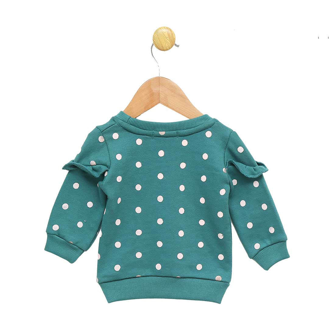 Enchanted Garden polka dots sweatshirt