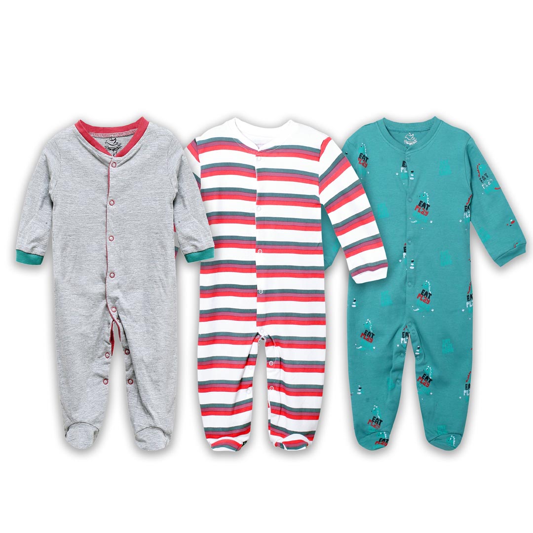 Games sleeping suit pack of 3