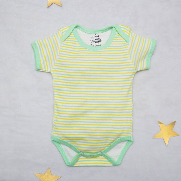 Olive Green Stripes Body Suit