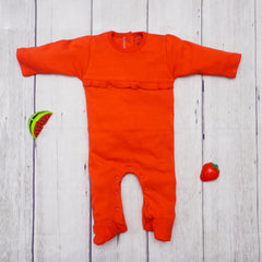 Orangey Frilled Sleeping Suit
