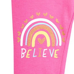 Pink-a-boo rainbow leggings