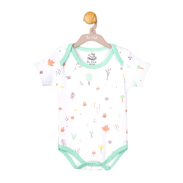 Bunny Breeze Bodysuit with Cyan Trim