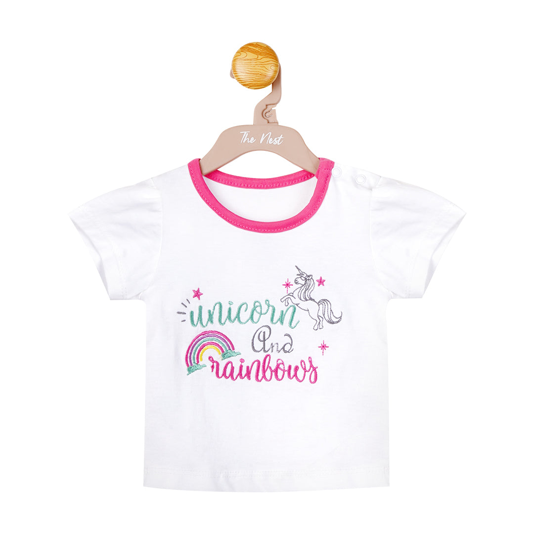 Butterfly Kisses Unicorn Snap-Up Tee