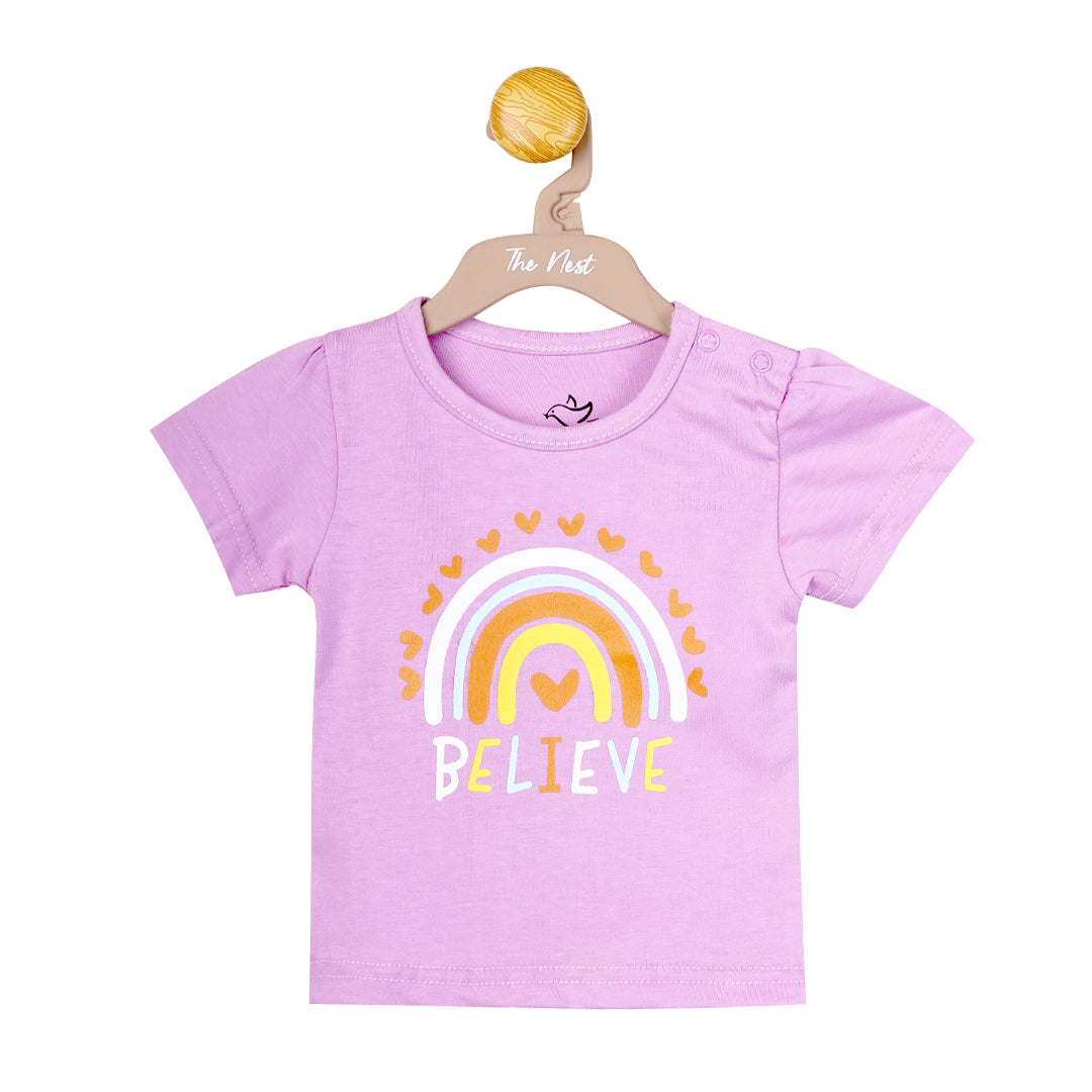 Dreamin' High in the Sky Snap-up tee in Lilac