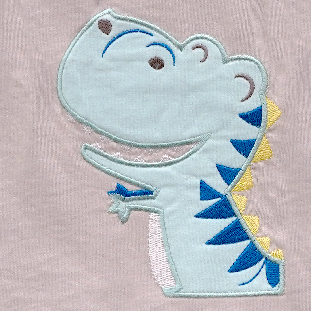 Dragon-Print Collar Tee