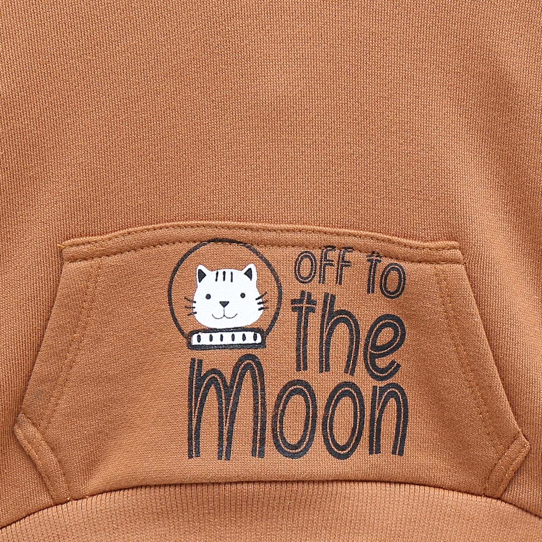 Off to the moon hooded jacket