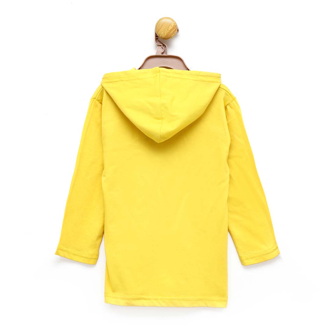 Happy Season Plain Yellow Hoodie