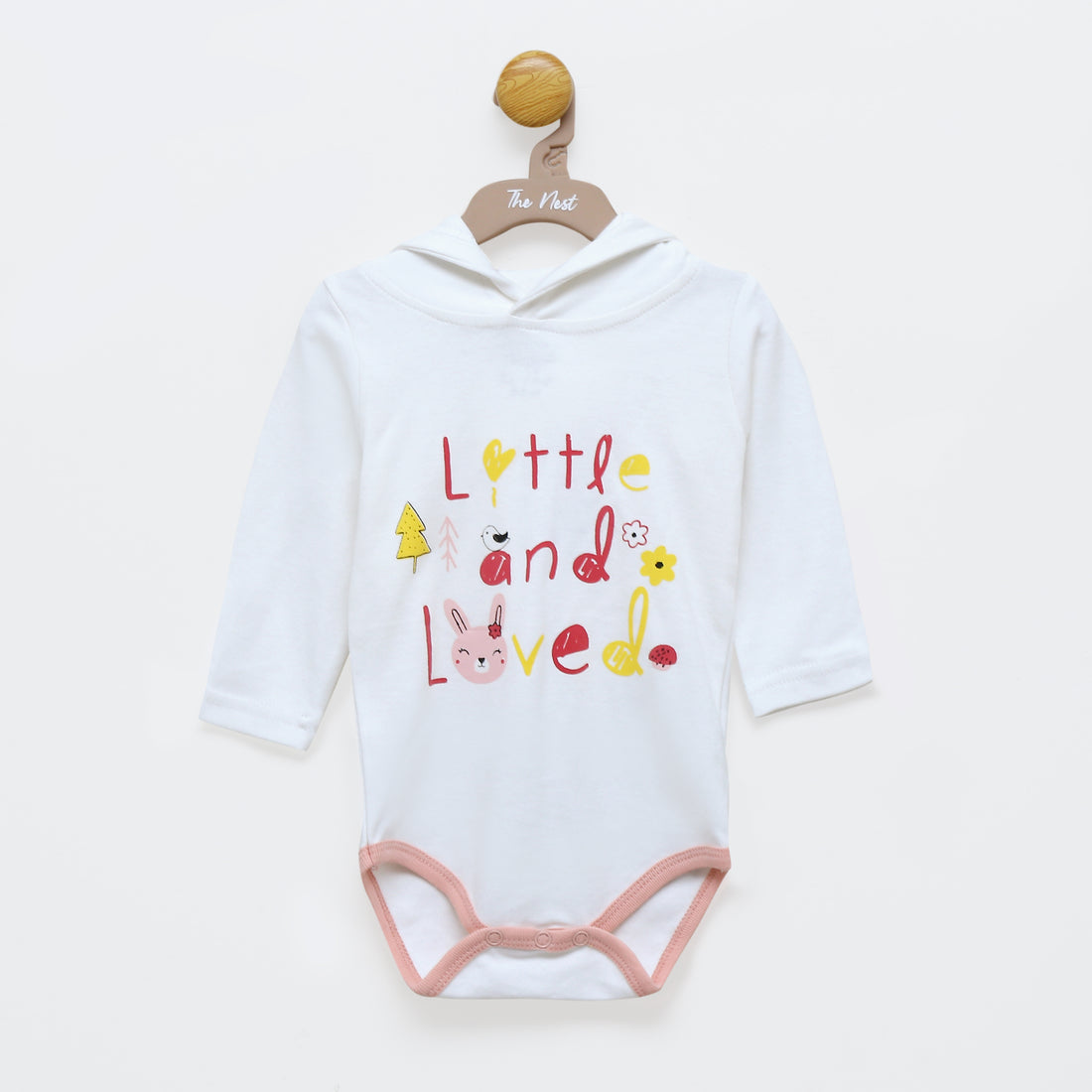 Happy Season Long Sleeve Bodysuit with Hood